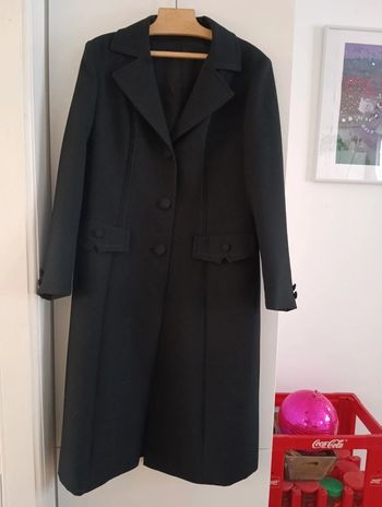 Manteau noir handmade en laine