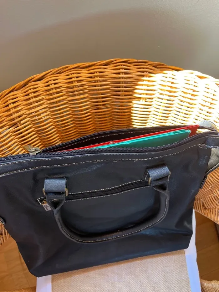 Sac noir vintage y2k synthétique en bon état [ref2508SBl158] - photo numéro 14