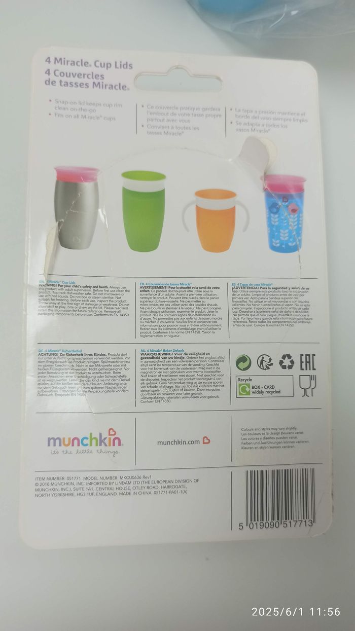 Lot tasse munchkin miracle 360 avec couvercles - photo numéro 10