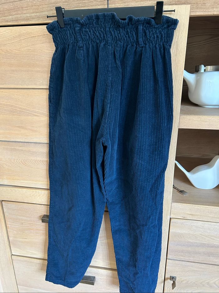 Pantalon velours bleu marine