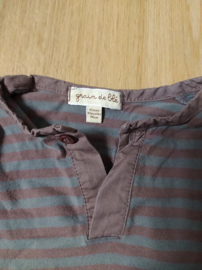 T-shirt manches longues grain de blé 12 mois - photo numéro 6