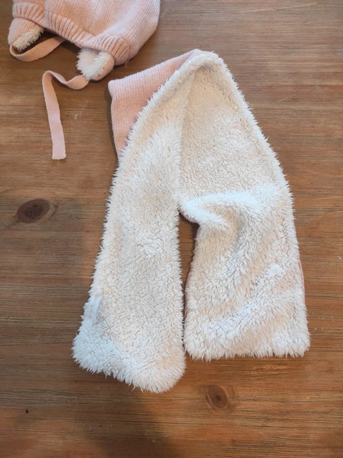 Ensemble bonnet et écharpe fille 12/18 mois - photo numéro 4