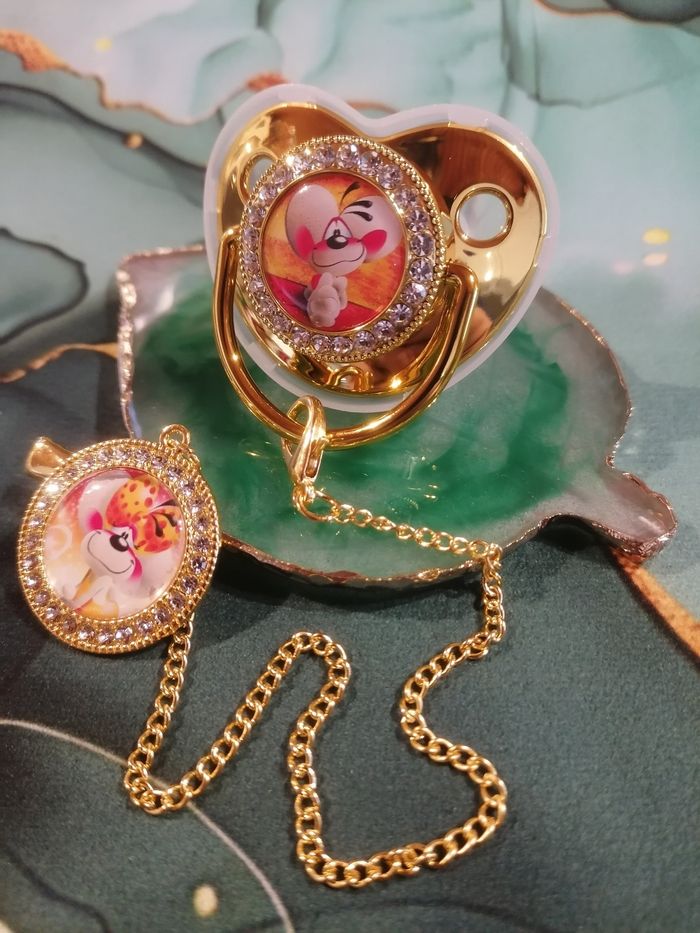 Tétine, sucette avec attache Diddl - photo numéro 2