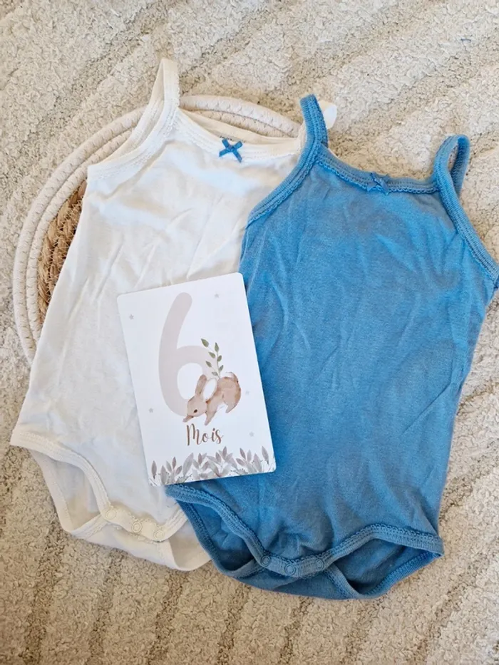 Lot 2 bodies bretelles Petit bateau