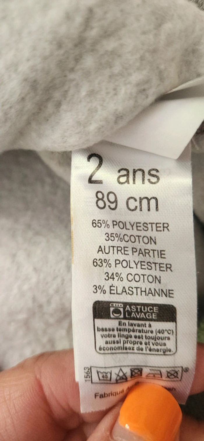 Gilet à capuche bébé garçon 2 ans 89cm - photo numéro 3