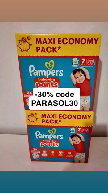 124 couches culotte taille 7 Pampers baby dry Pants
