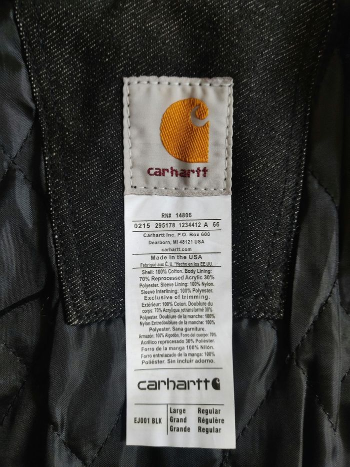 Carhartt détroit jacket noir taille L - photo numéro 3