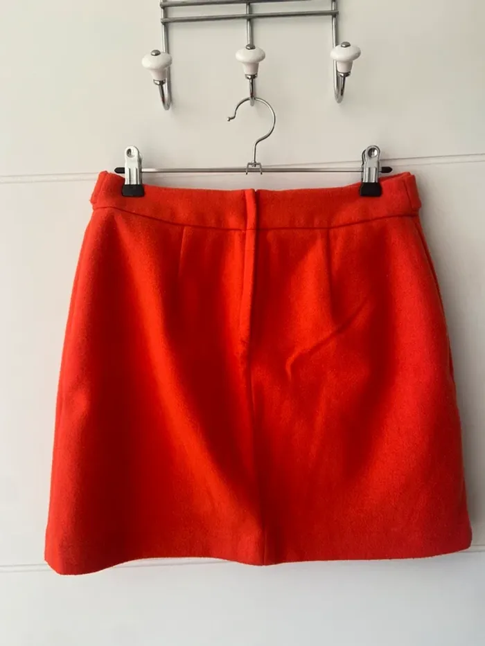 Jupe rouge feutre taille haute - photo numéro 3