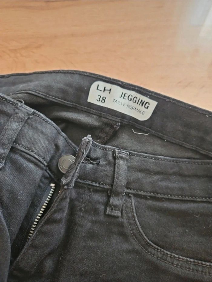 Jeans noire femme 38 la halle - photo numéro 2