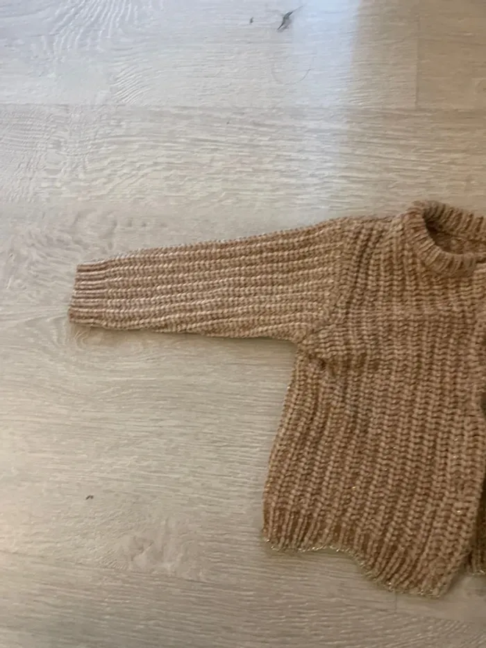 Gilet en laine marrons clair - photo numéro 2
