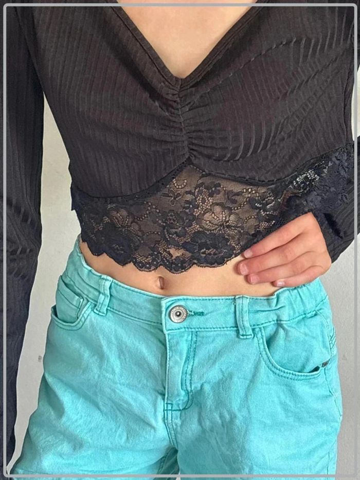 Crop top manche longue taille 38 marque shein * - photo numéro 3