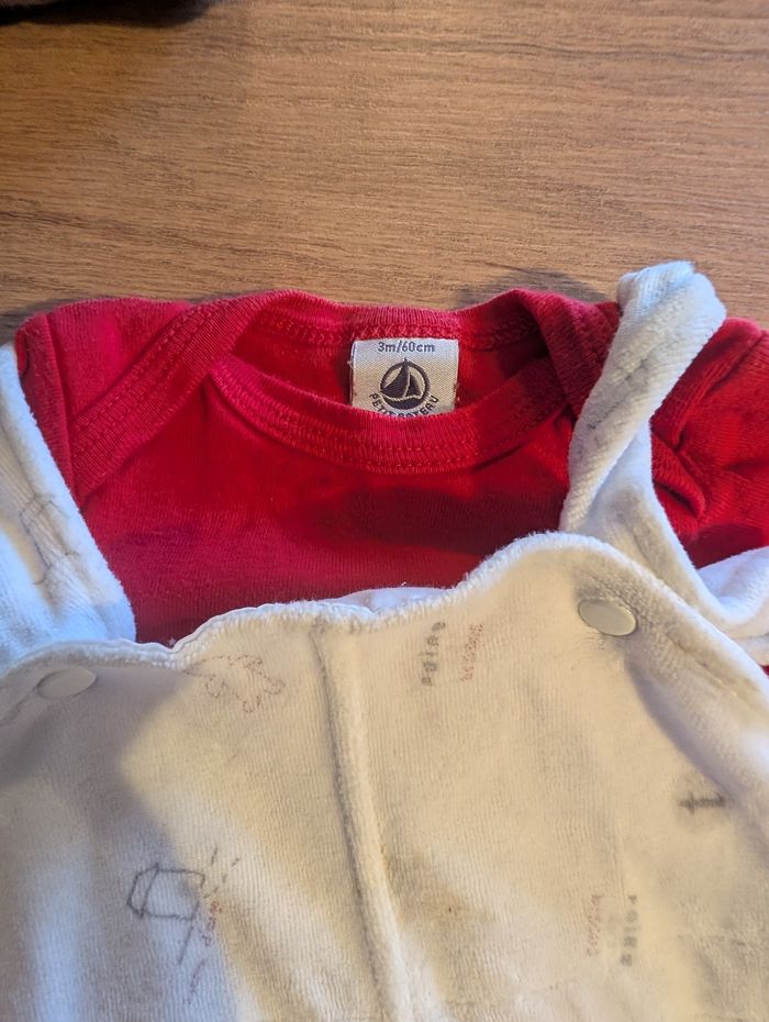 Ensemble petit bateau 3 mois "rouge et blanc" - photo numéro 2