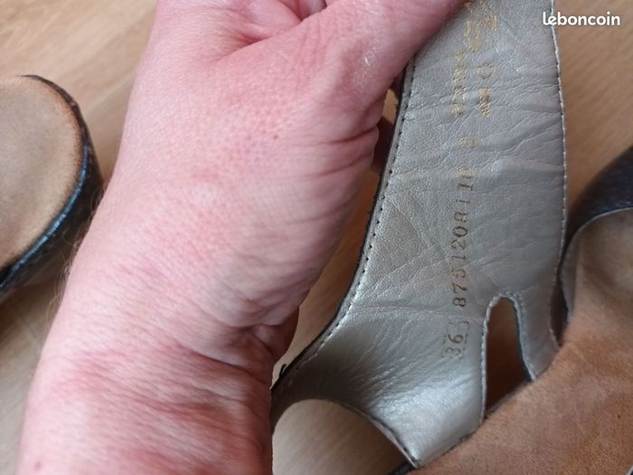 Chaussures été sandales rieker 36 neuf bleu et argent petit talon - photo numéro 4