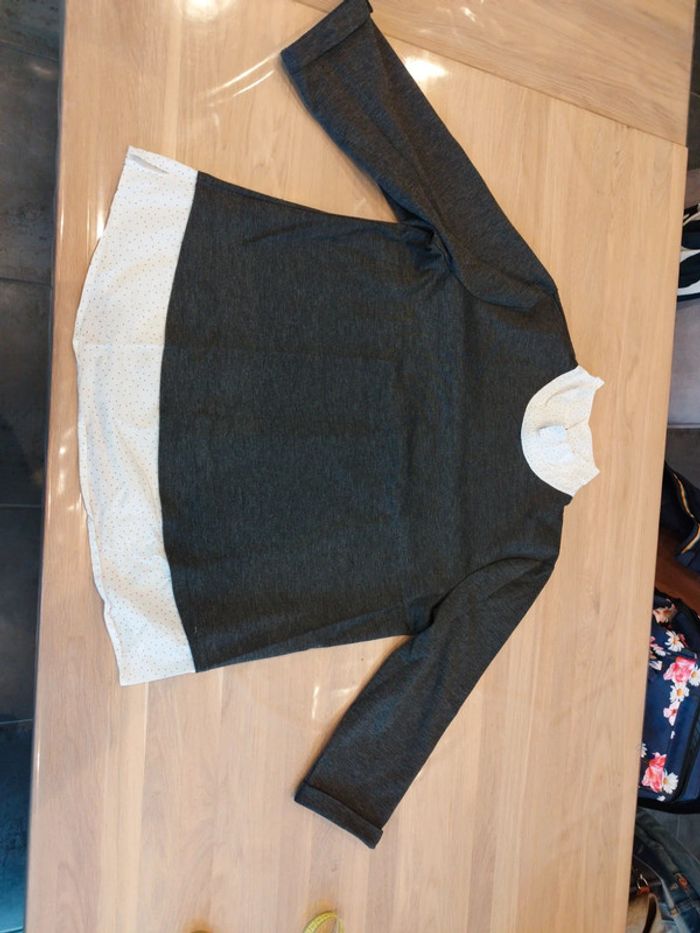 Pull col claudine gris