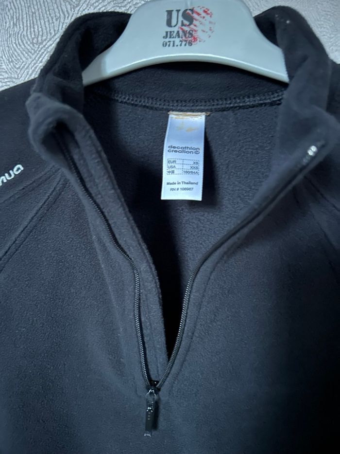 Pull camionneur polaire noir XS Quechua Novadry Decathlon - photo numéro 4