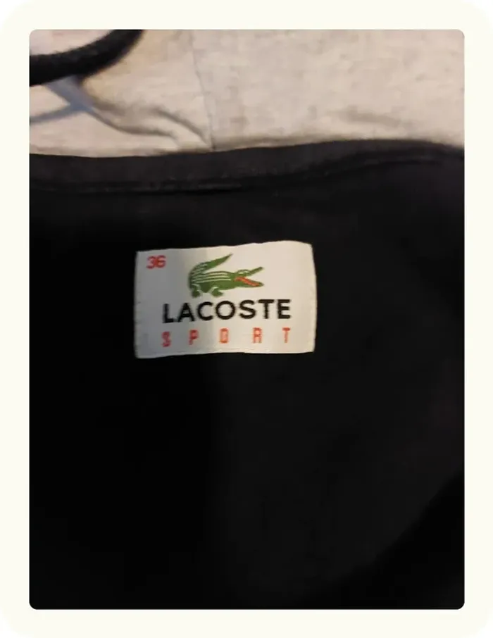 Veste à capuche sport femme Lacoste vintage - photo numéro 5