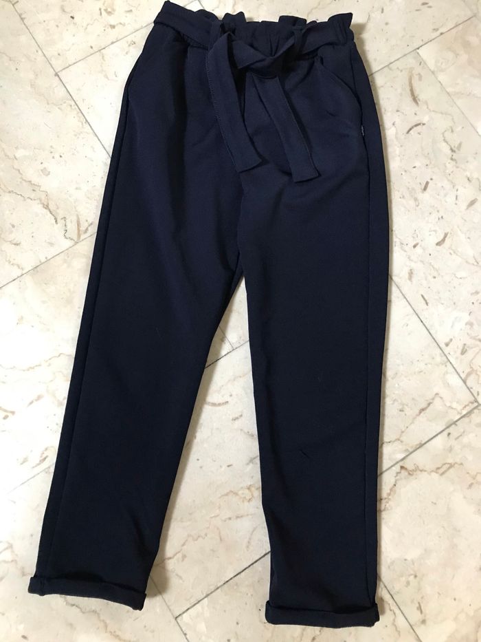 Pantalon à taille haute ceinturée fille 7 ans
