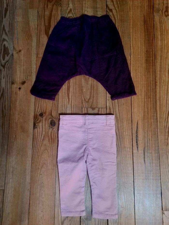 Lot de 2 pantalons pour bebe fille - photo numéro 2