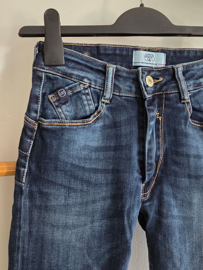 Jeans slim bleu foncé Le Temps des Cerises - photo numéro 3