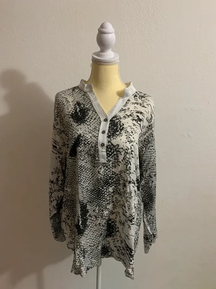 Chemise fluide imprimé python - Made in Italy - Taille unique