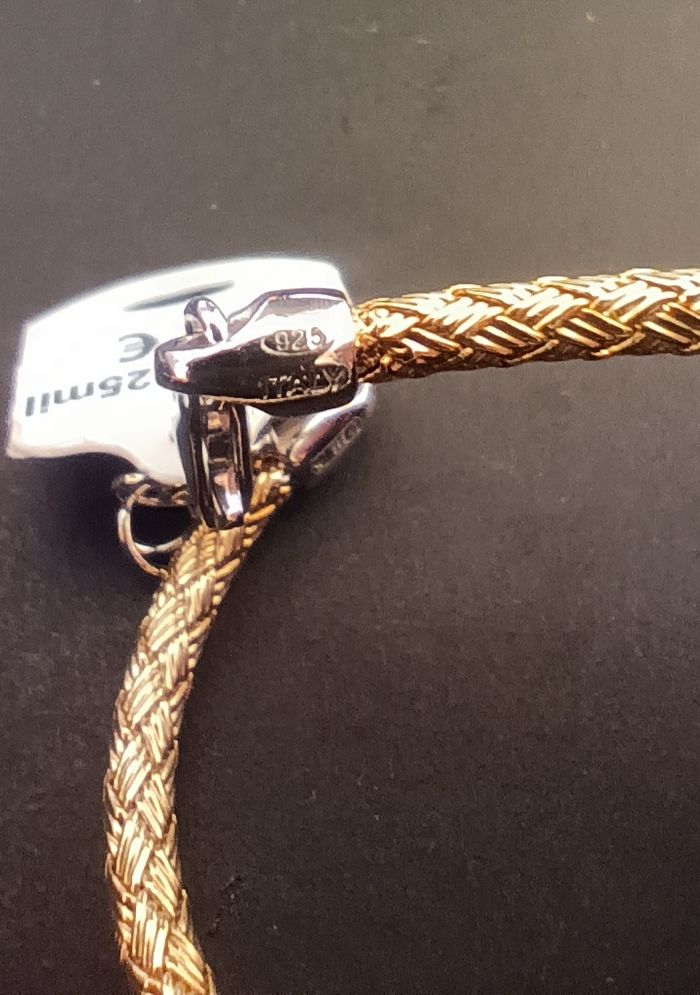 VALENZI, bracelet avec plaque pour enfant, Argent rosé 925. Neuf. - photo numéro 6