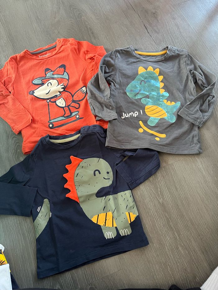 Lot 3 t-shirts manches longues garçon