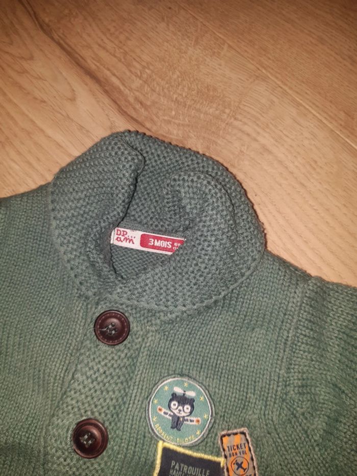 Gilet vert TBE 3mois DPAM - photo numéro 4