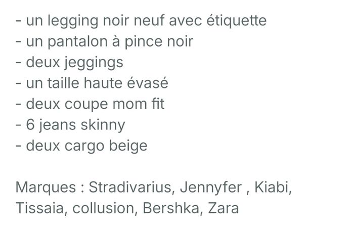 Lot de 15 pantalons - XS - photo numéro 4