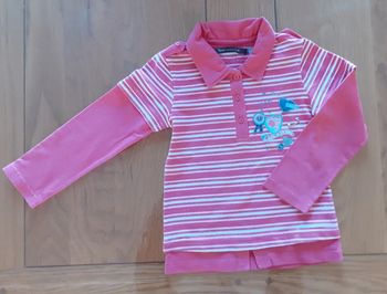 Polo manches longues fille