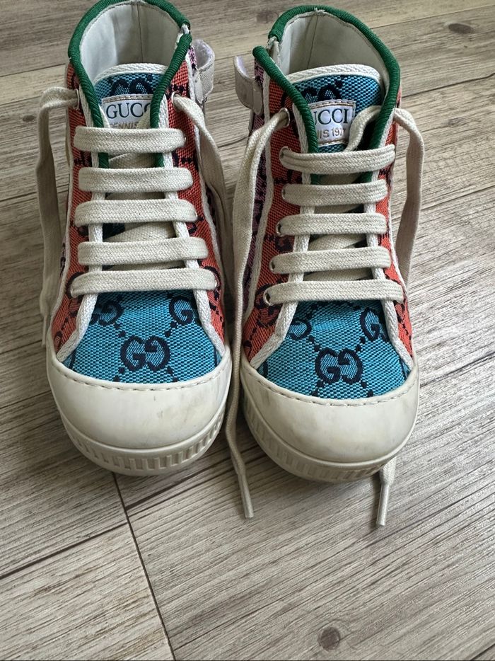 Baskets montante multicolore Gucci taille 26 fille - photo numéro 7