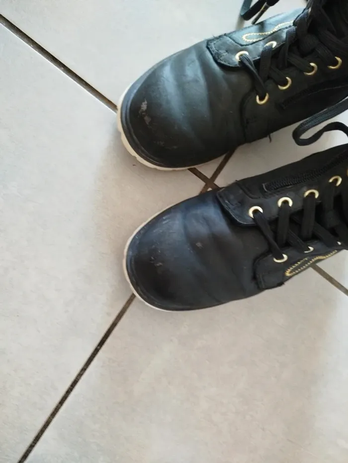 Chaussures montantes noir bench porte taille 34 - photo numéro 4