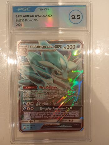Carte Pokémon Sablaireau d’Alola GX SM236 Promo Soleil et Lune notée PGC 9.5