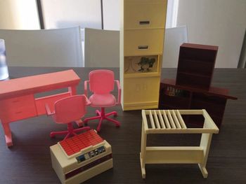 barbie vintage office play set arco mattel