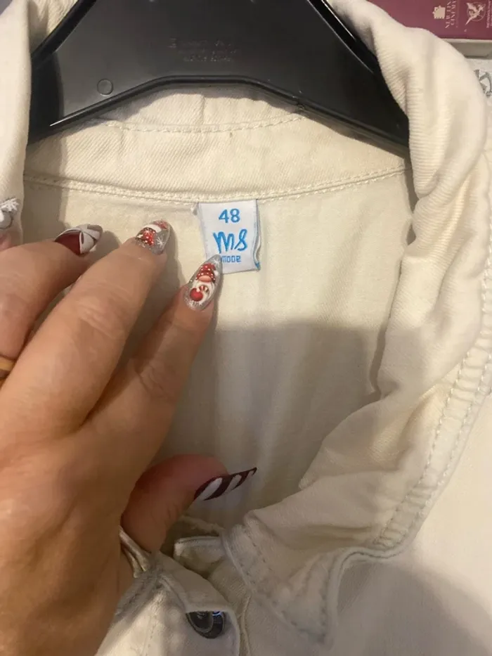 veste en jean sans manche blanc cassé 48 M&S mode - photo numéro 3