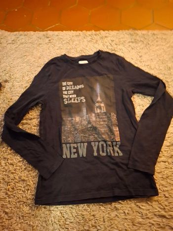 Haut manche longue avec dessin New york taille s la halle