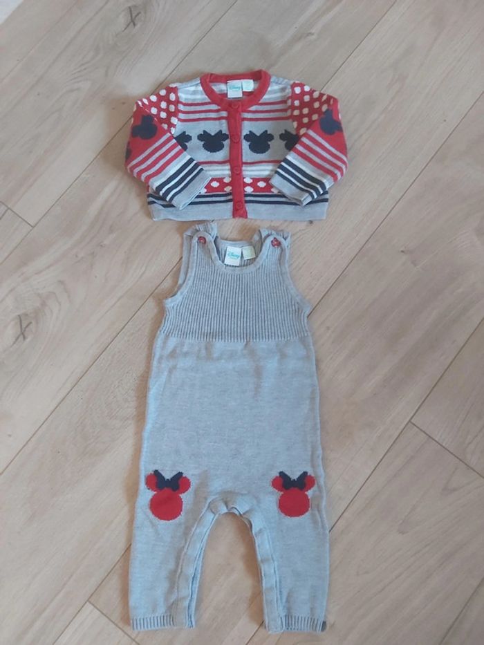 Ensemble combinaison et gilet fille Minnie Disney 6 mois comme neuf (78)