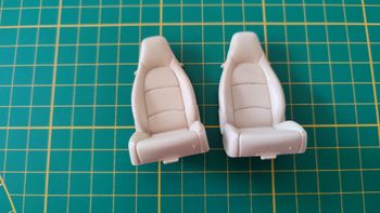 Lot x2 sièges avant pièce détachée miniature Bburago burago Porsche 911 Carrera 1993 noir 1/18 1/18e