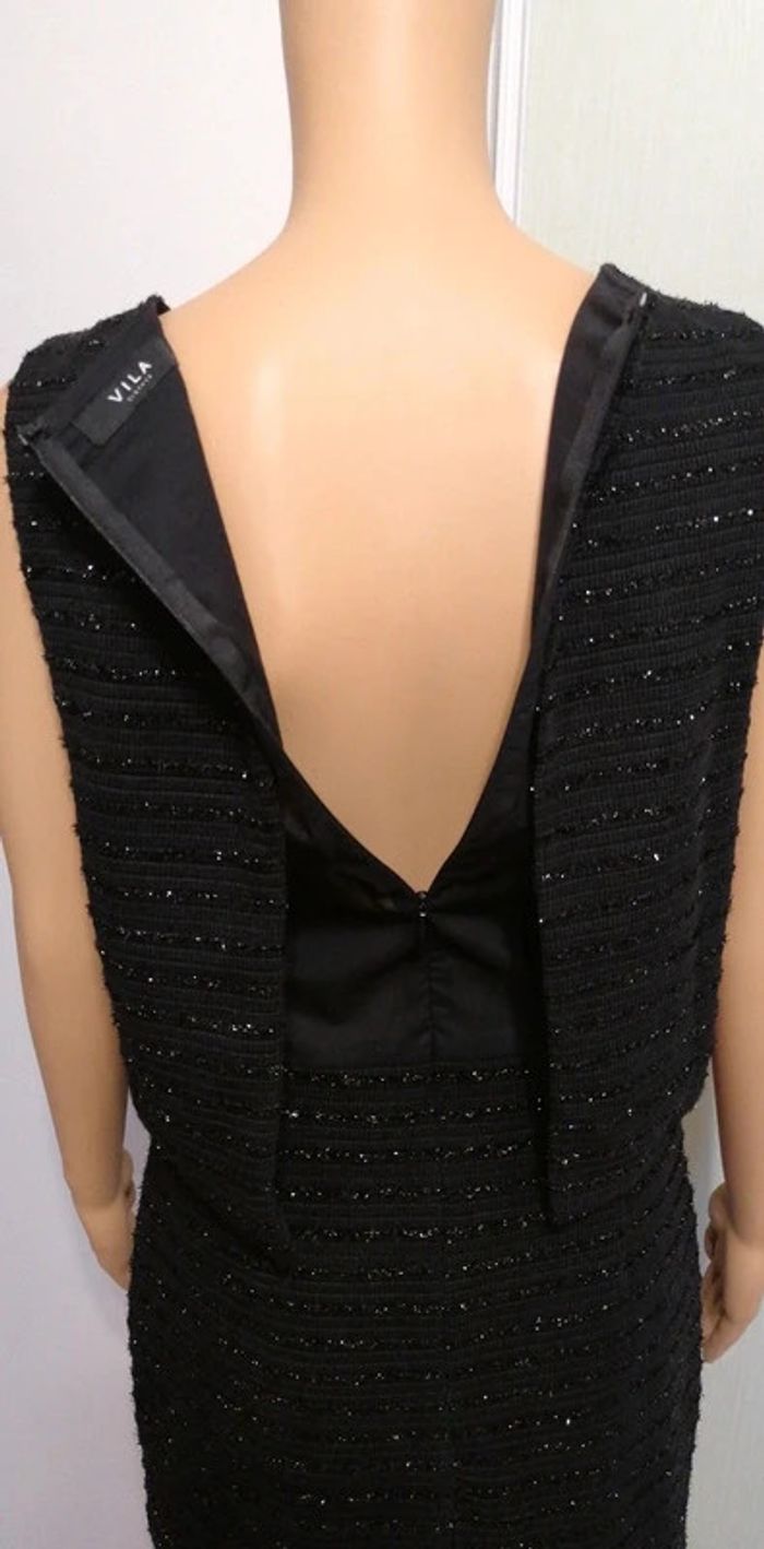 Robe et son boléro intégré noir pailleté S état neuf - photo numéro 10