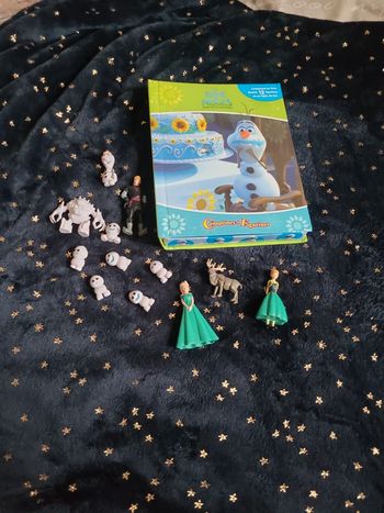 Livre la reine des neiges avec ses 12 figurines