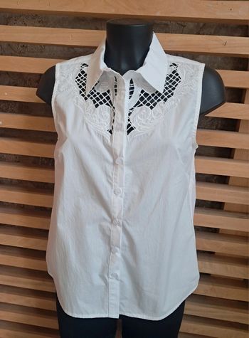 Md'M chemise sans manches blouse été T 42 neuve