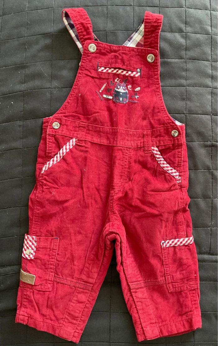 Ensemble salopette et chemise Sergent Major 9 mois - photo numéro 2