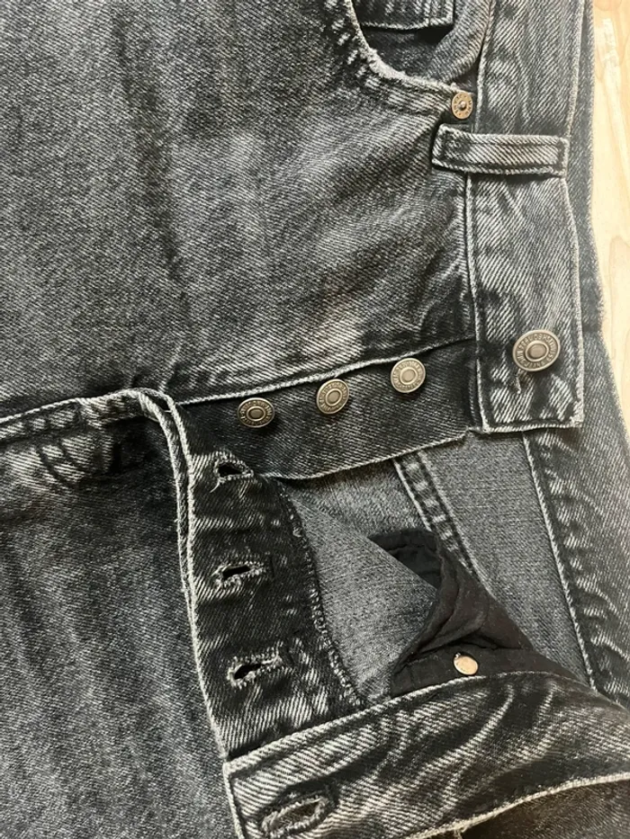 mango jeans droit noir délavé - photo numéro 4