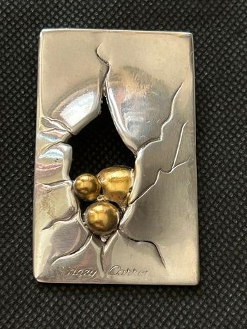 Belle broche en plaqué argent Sidney Carron TBE