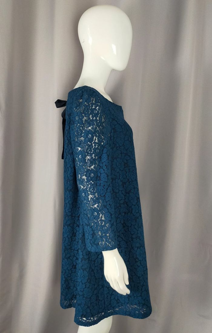 Robe en dentelle bleu nuit – Claudie Pierlot (Exclusivité) - photo numéro 14