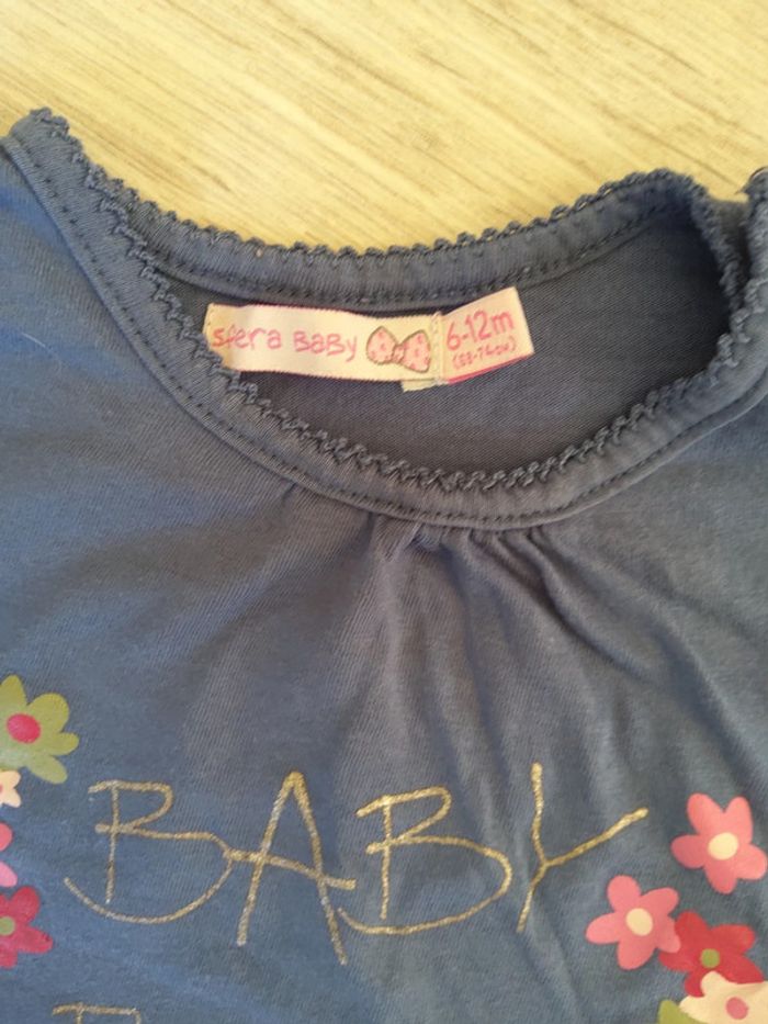 T-shirt manches longues 6 mois bleu - photo numéro 4