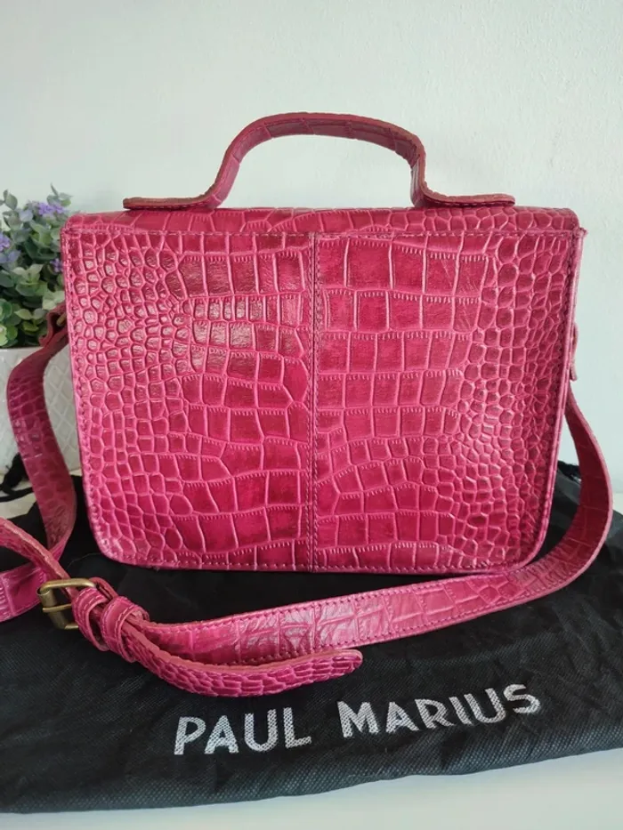 Sac Mademoiselle George 🩷 Alligator Cocktail Tourmaline - Paul Marius - photo numéro 4