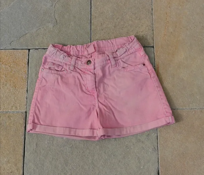 Short rose délavé tape à l'œil 12 ans