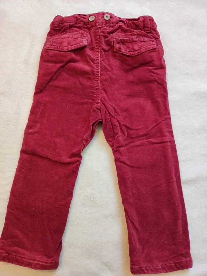 Pantalon Bordeaux velours ras 2 ans orchestra - photo numéro 4