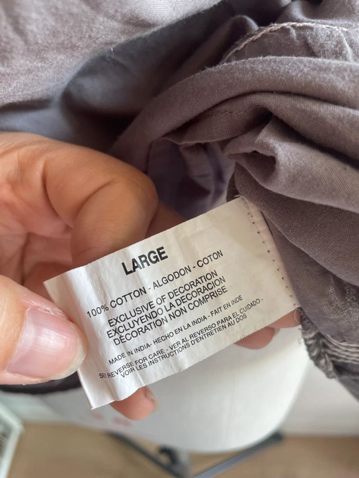 Blouse grise brodée Bandolinoblu L - photo numéro 7