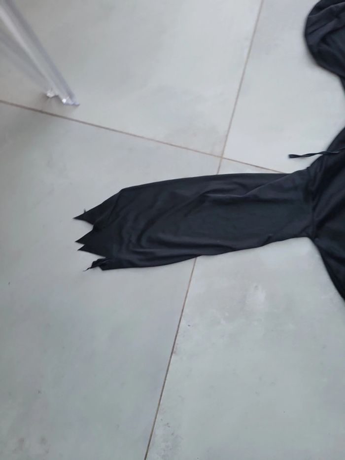 Longue robe déguisement noir cape capuche idéal soiree fête halloween - photo numéro 4